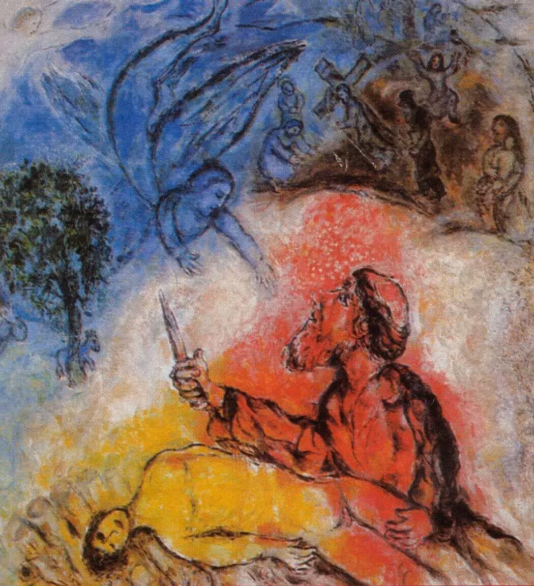 Chagall, il sacrificio di Isacco Chagall, il sacrificio di Isacco