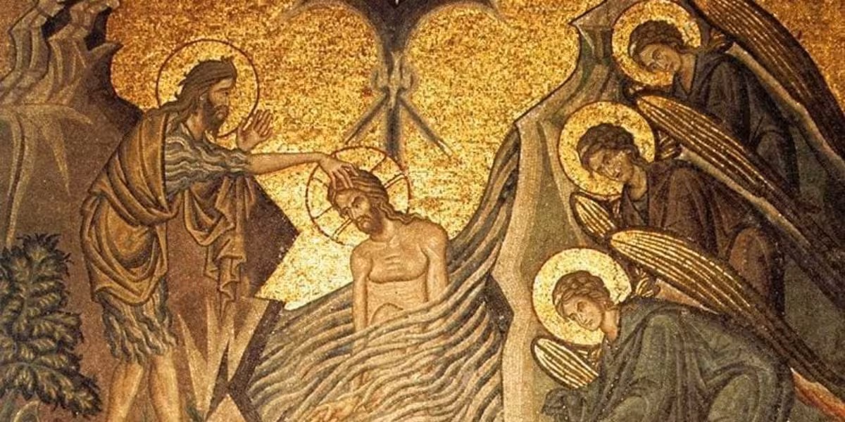 battesimo di Cristo mosaico a San Marco